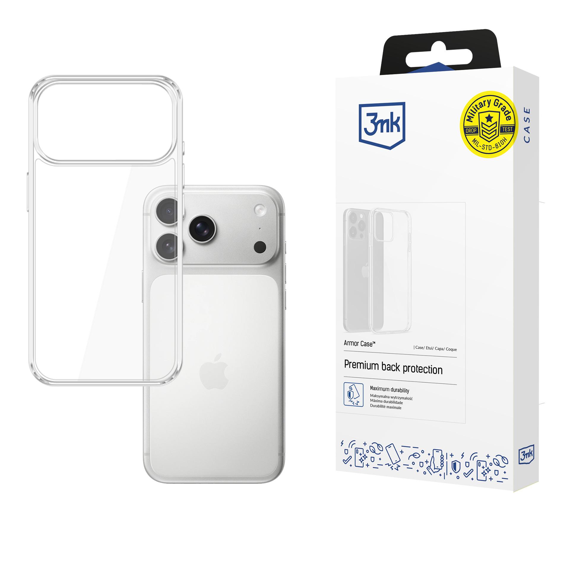 3mk Armor viedtālruņa apvalks Apple iPhone 17 Pro Max - Caurspīdīgs