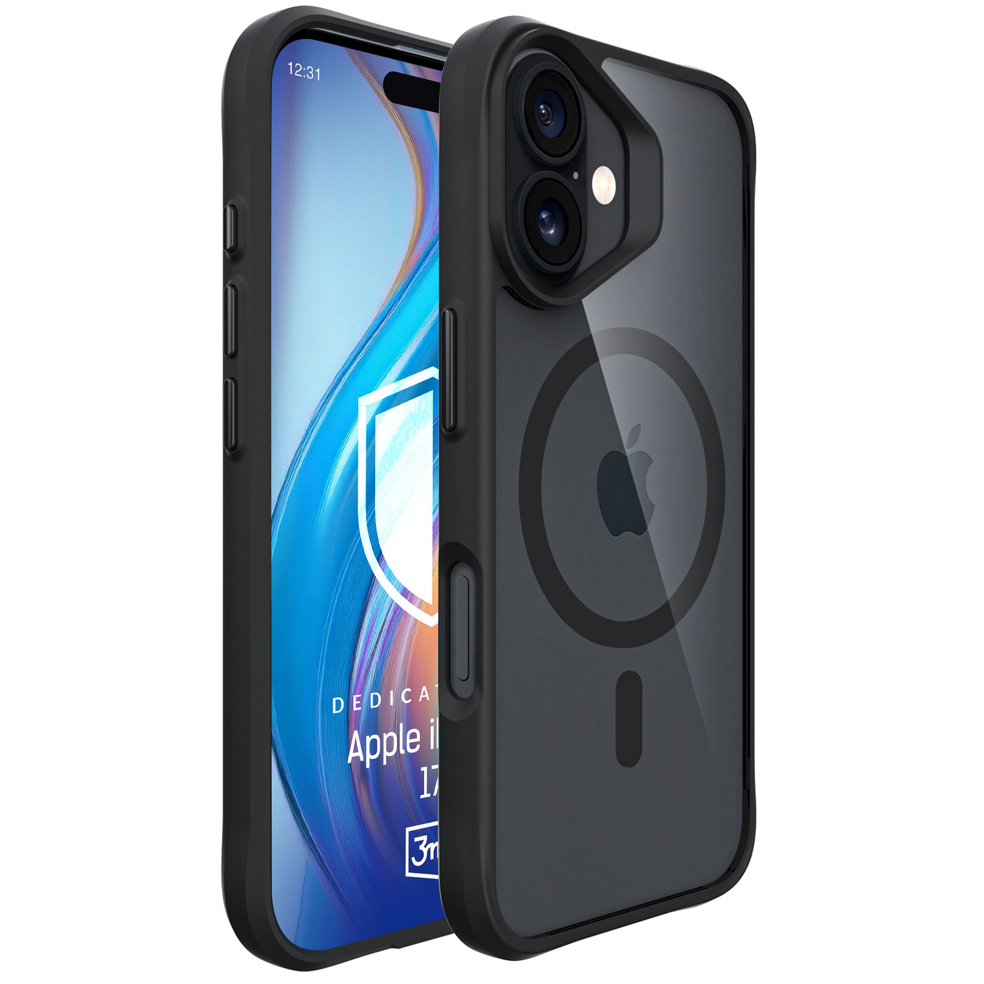 3mk Satin Armor MagCase for iPhone 17 - Black