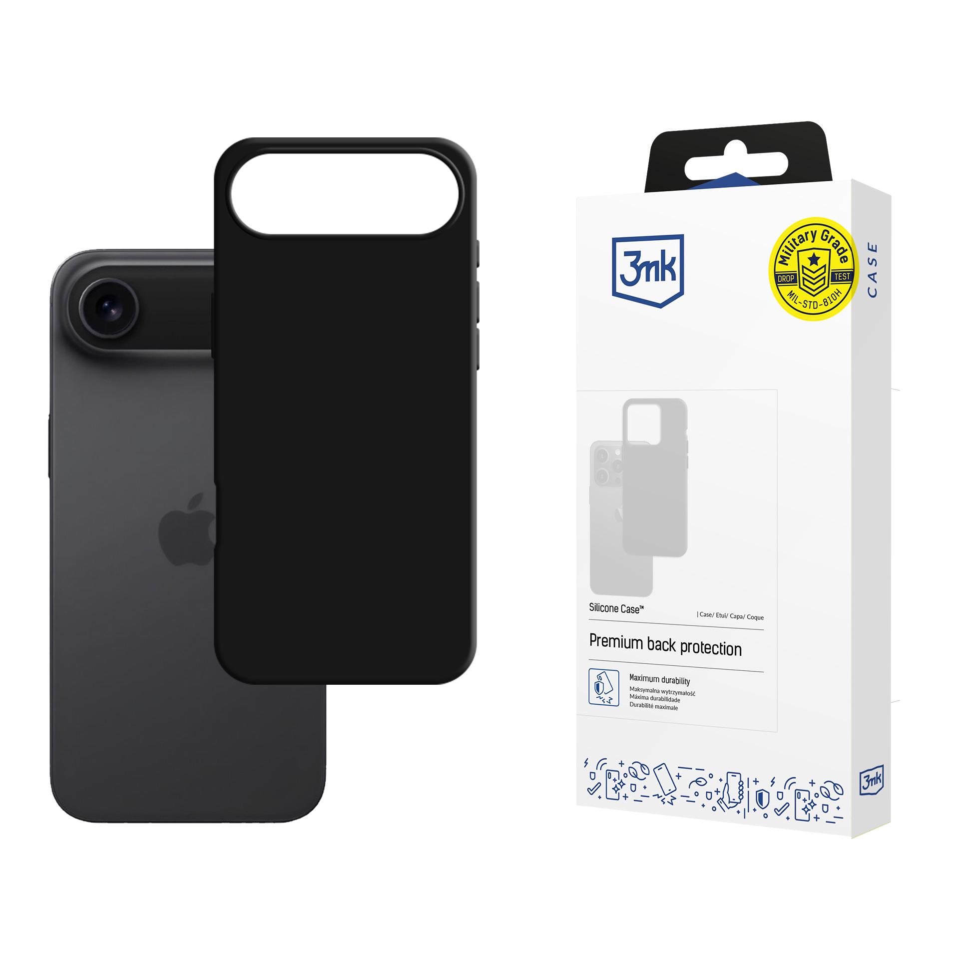 3mk Silikona viedtālruņa apvalks iPhone 17 Air - melns