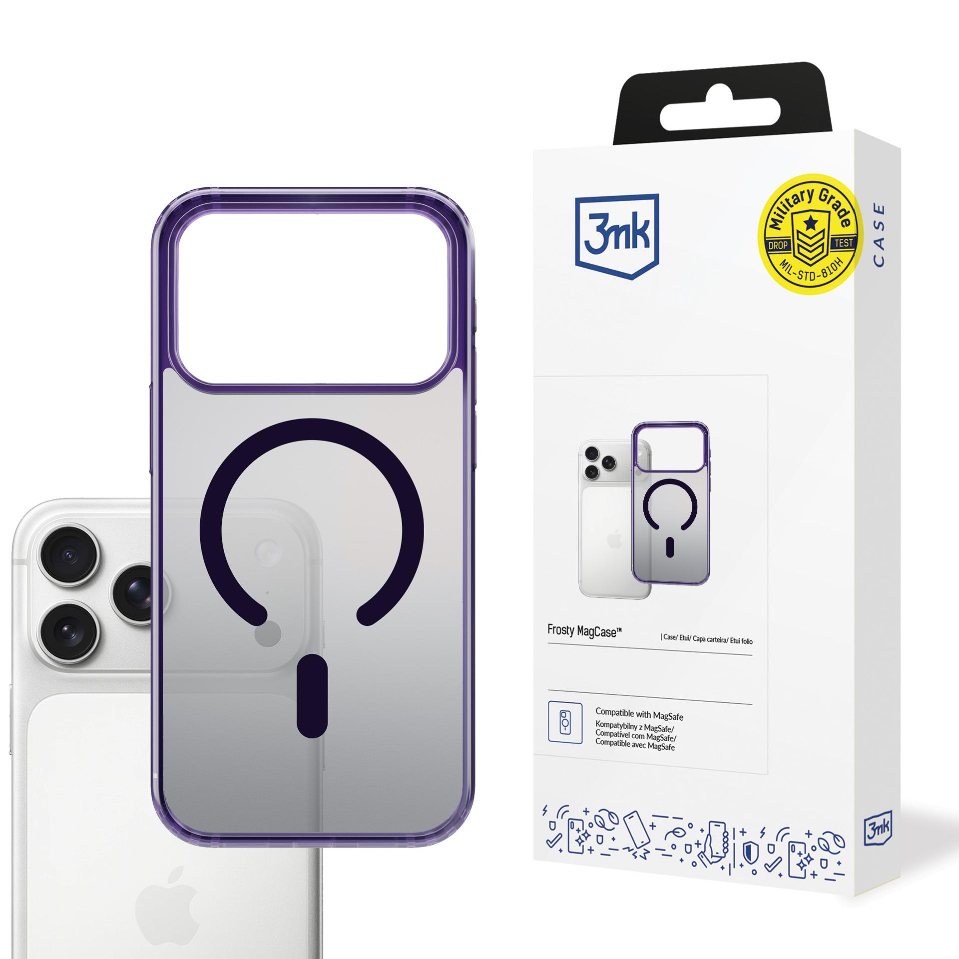 3mk Frosty MagCase viedtālruņa apvalks iPhone 17 Pro Max – violets