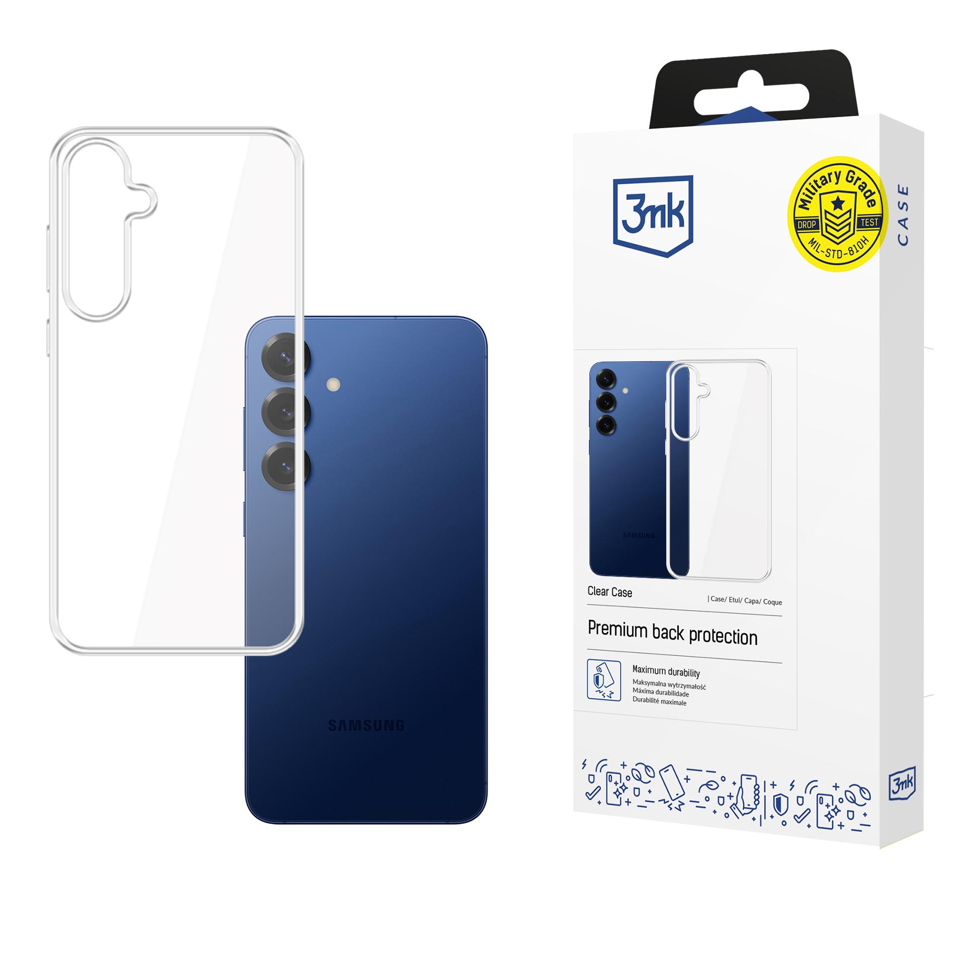 3mk Caurspīdīgs viedtālruņa apvalks Samsung Galaxy S25 FE - caurspīdīgs