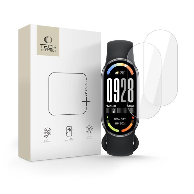 Tech-Protect Gydro Flex+ гидрогелевая плёнка 2 шт. для Xiaomi Smart Band 8 / 9 / 10 / NFC - прозрачный