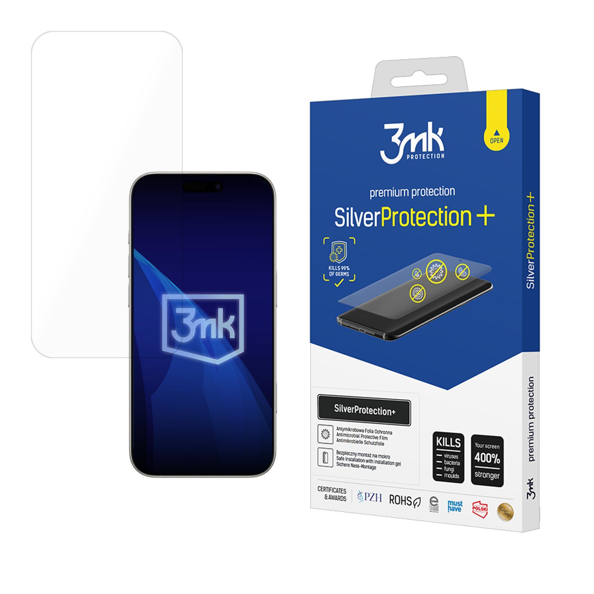3mk SilverProtection+ ekrāna aizsargplēve iPhone 17 Pro Max, pretmikrobu
