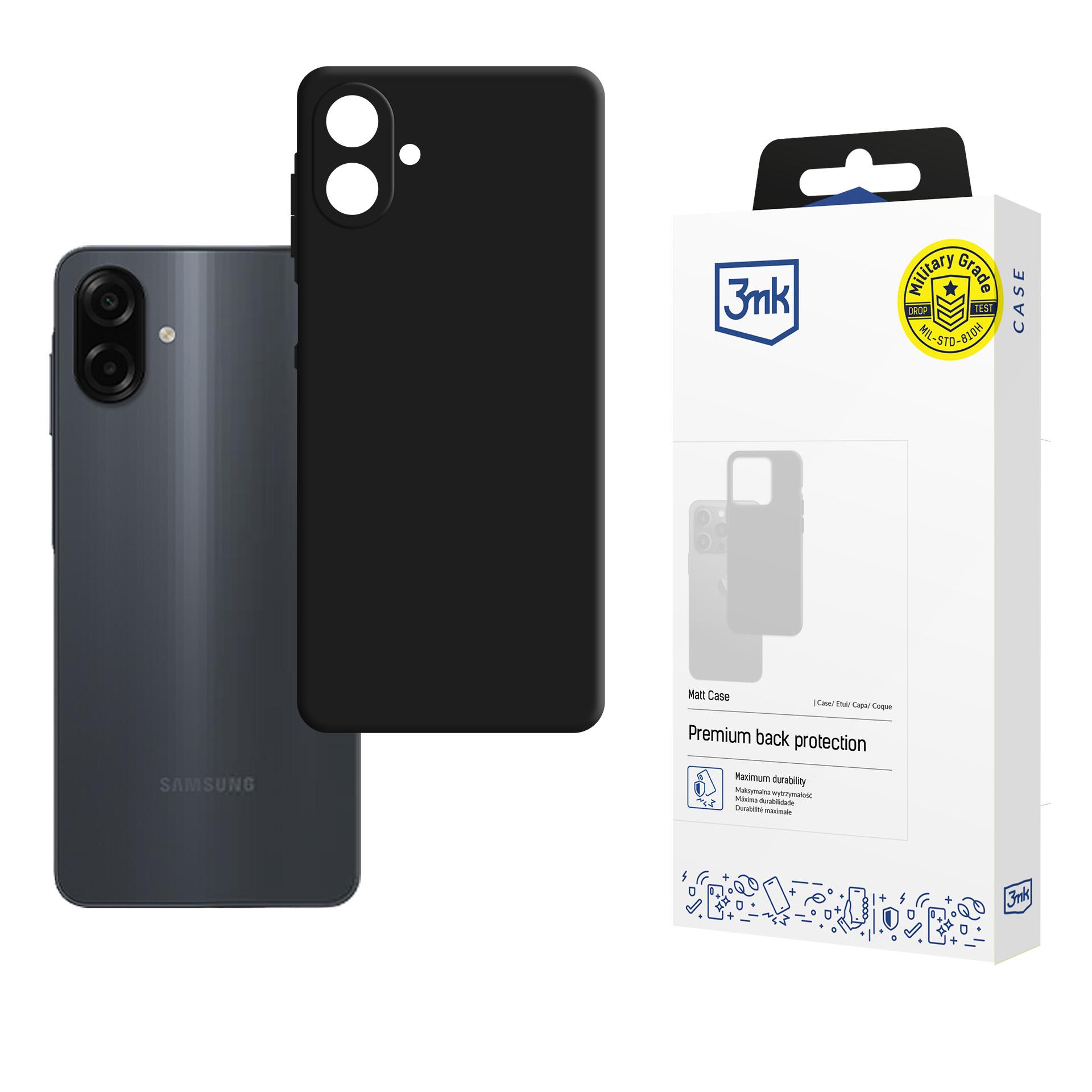 Чехол 3mk Matt Case для Samsung Galaxy A07 4G - чёрный