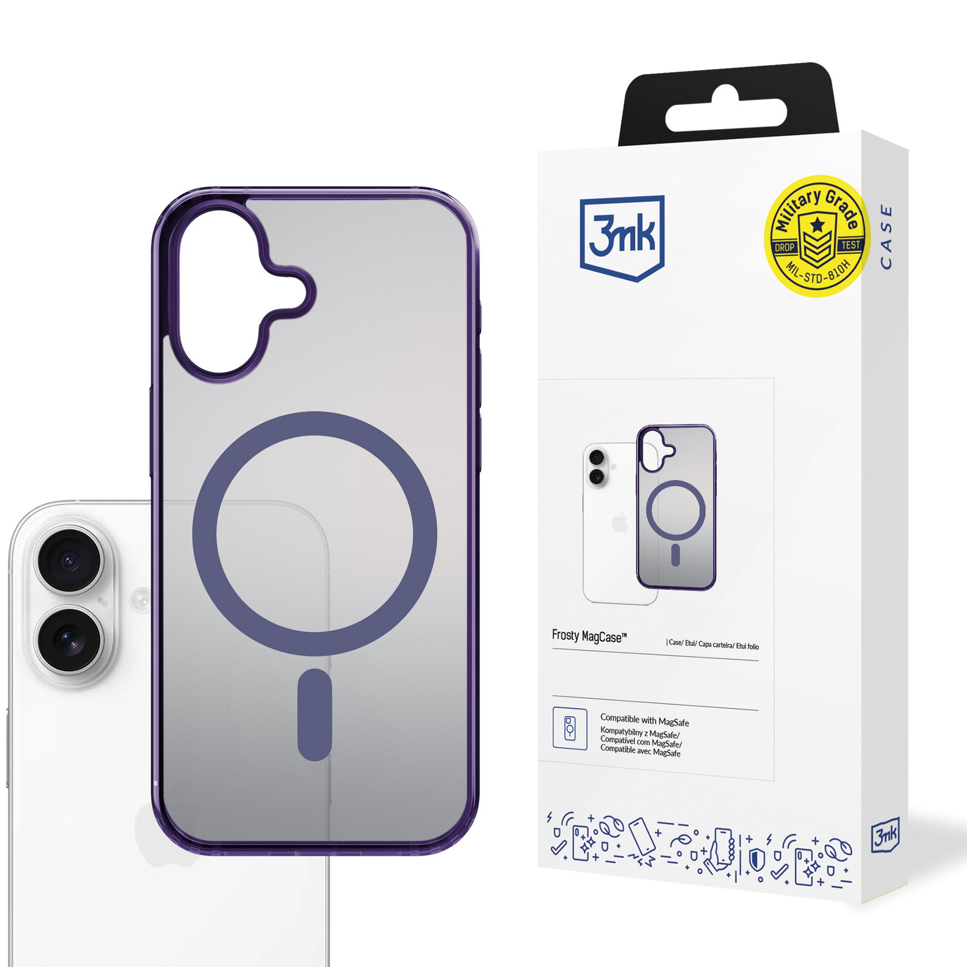Чехол 3mk Frosty MagCase для iPhone 17 - фиолетовый