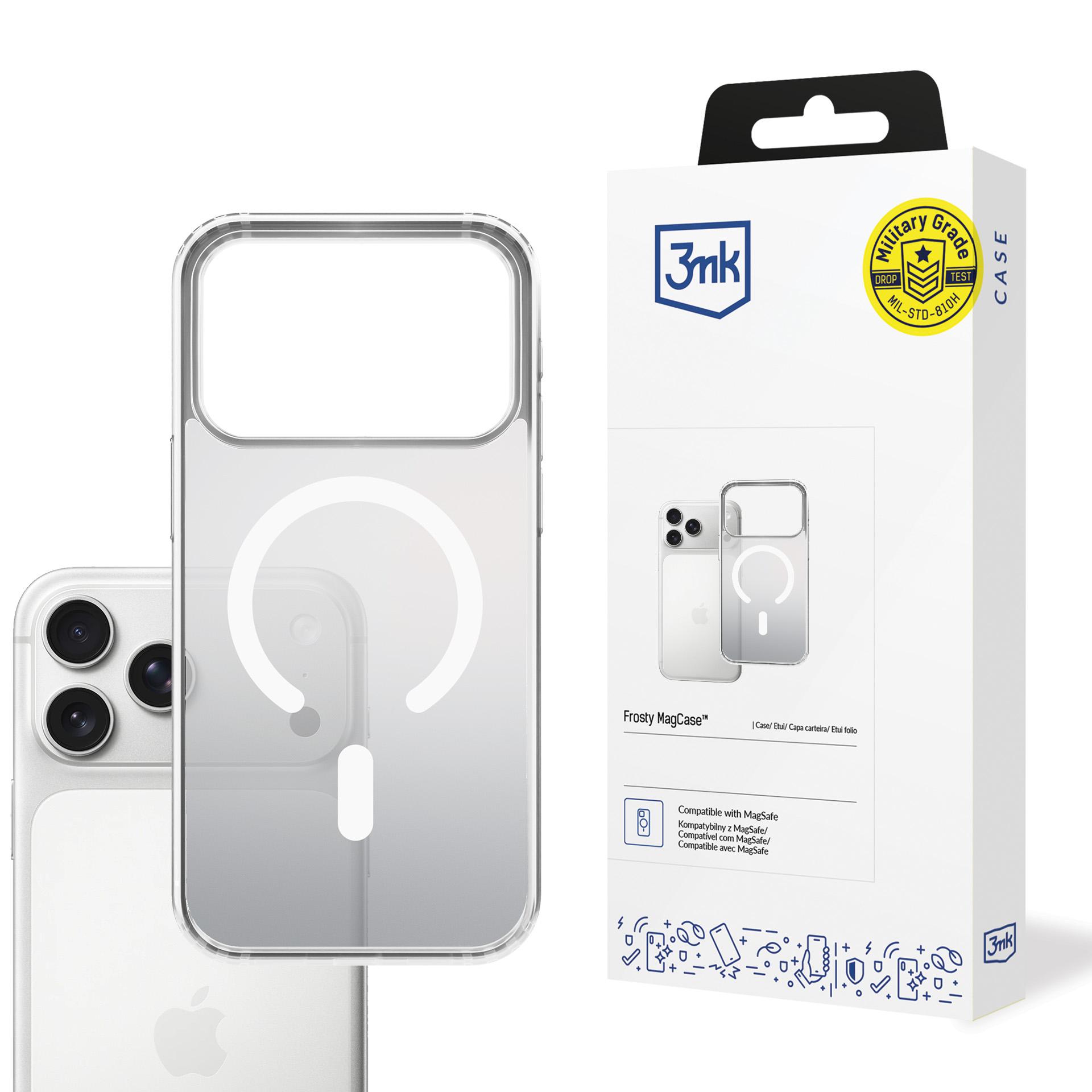 3mk Frosty Magnētiskais viedtālruņa apvalks iPhone 17 Pro Max - balts