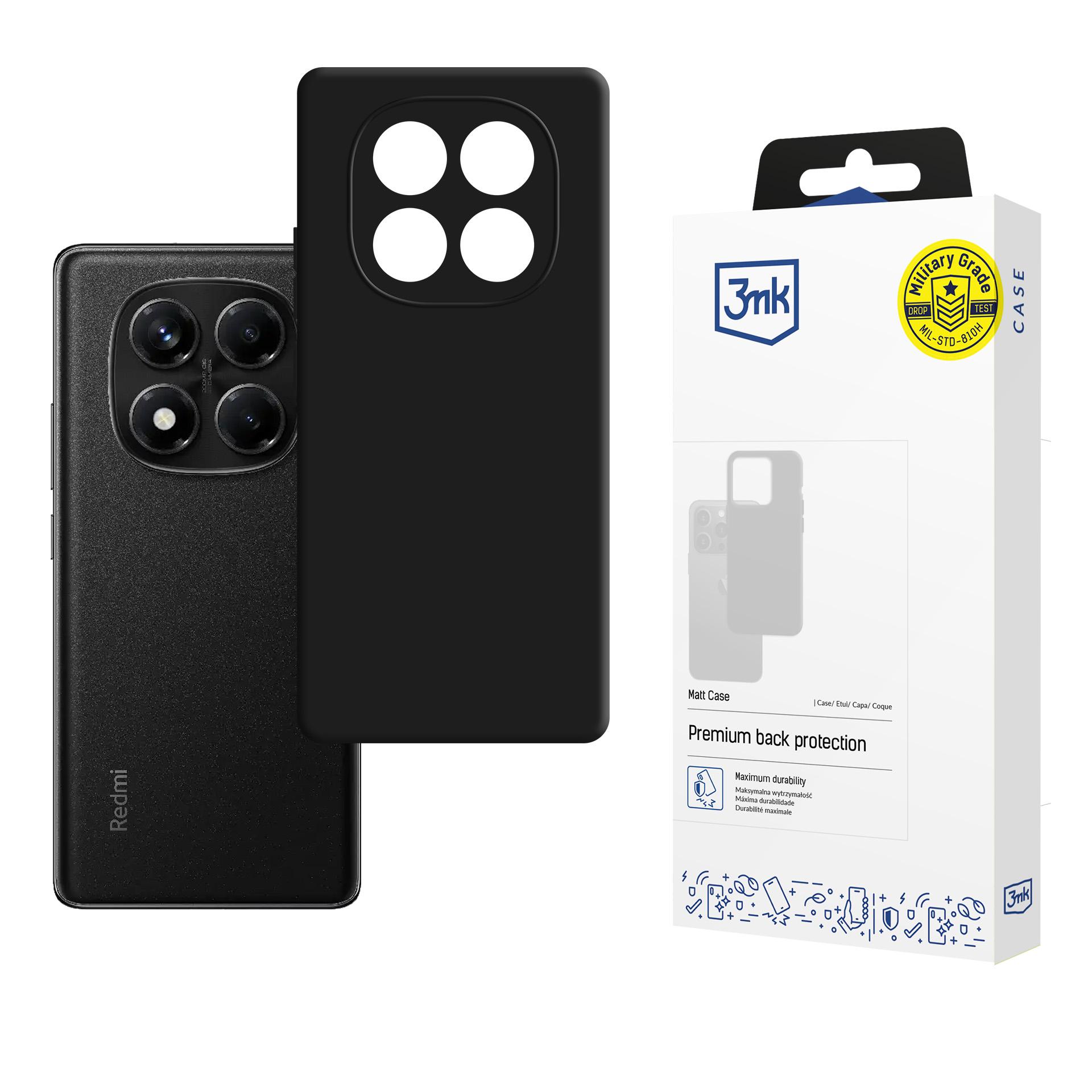 3mk Matt Case viedtālruņa apvalks Xiaomi Redmi Note 14 Pro 4G - matēts melns