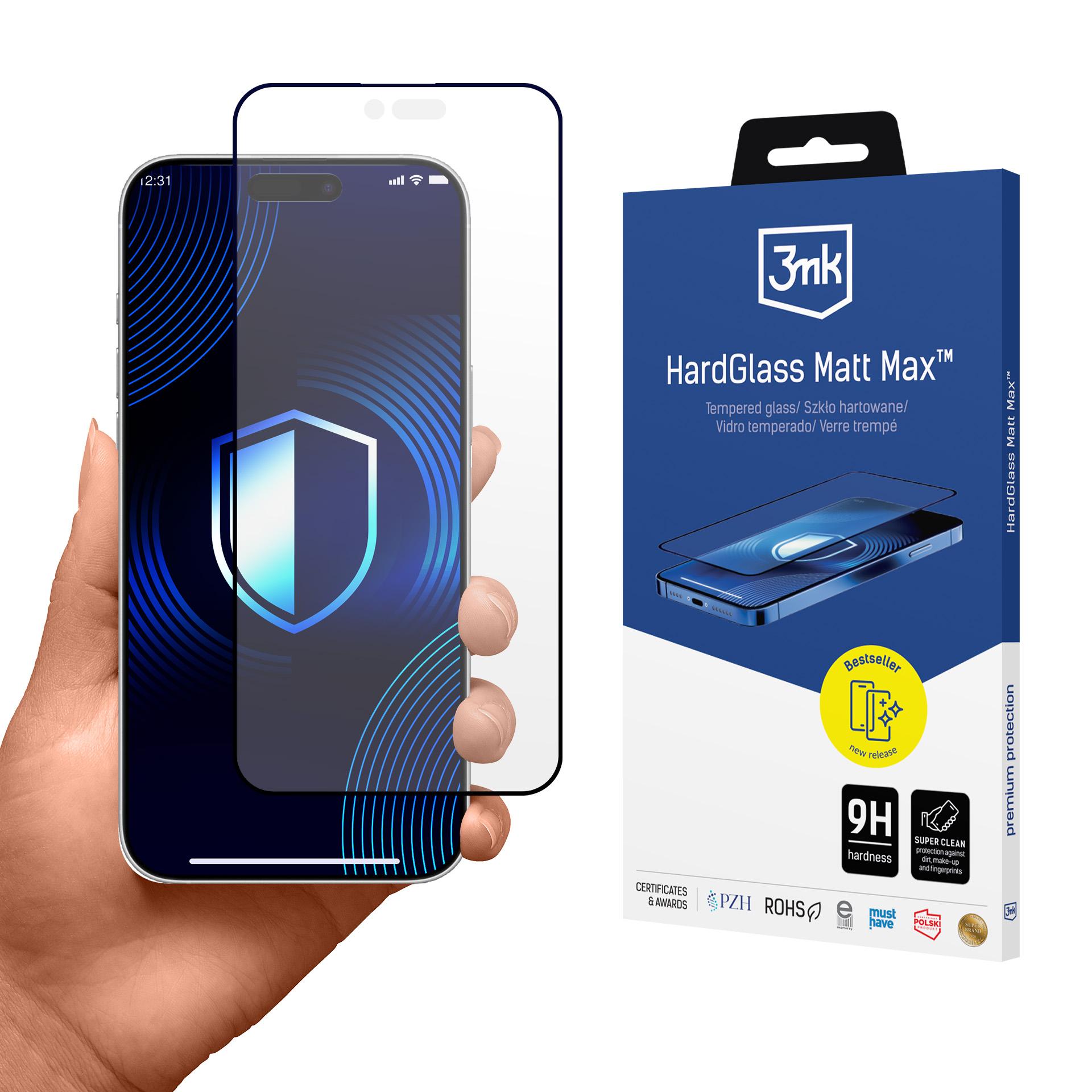 Матовое закалённое стекло 3mk HardGlass Matt Max для Apple iPhone 17 Air