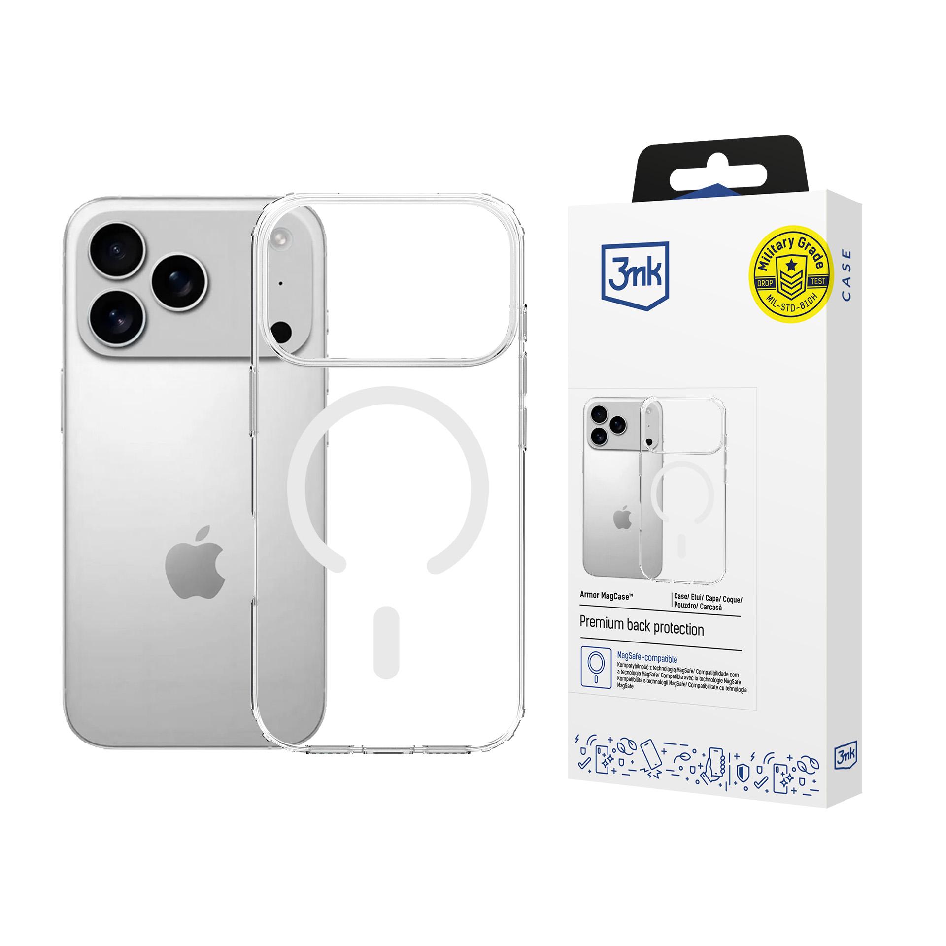 3mk Armor MagCase Viedtālruņa apvalks iPhone 17 Pro Max - skaidrs