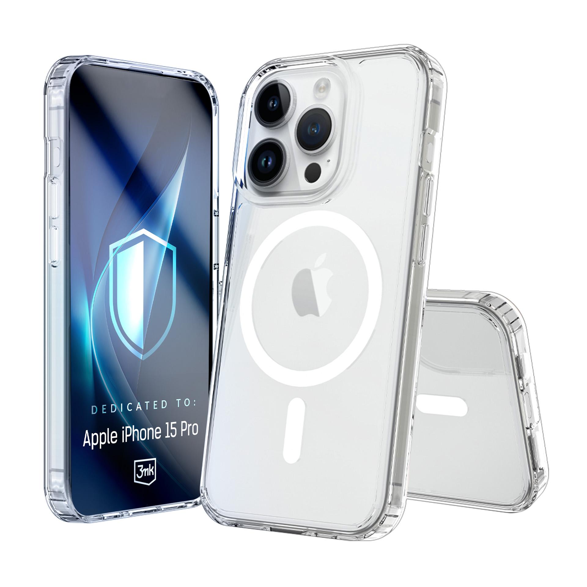 3mk Aizsargājošais MagCase viedtālruņa apvalks iPhone 15 Pro - caurspīdīgs