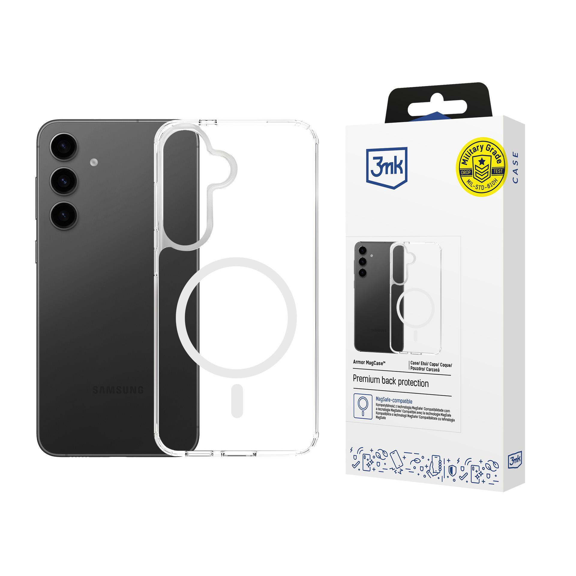 3mk Armor Magnētiskais viedtālruņa apvalks Samsung Galaxy S24 / S25 - caurspīdīgs
