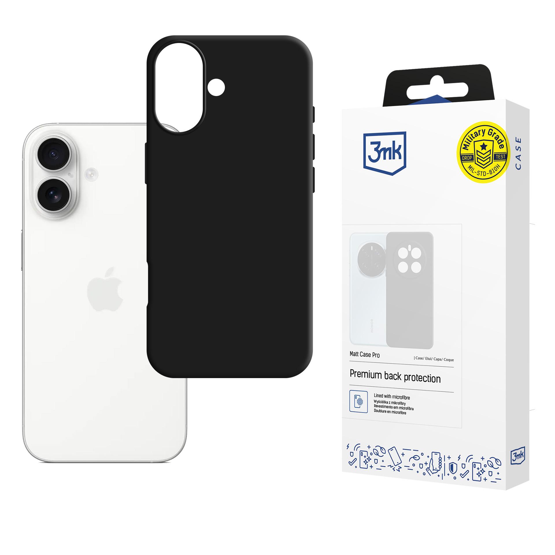 3mk Matēts apvalks Pro Apple iPhone 17 - matēts melns