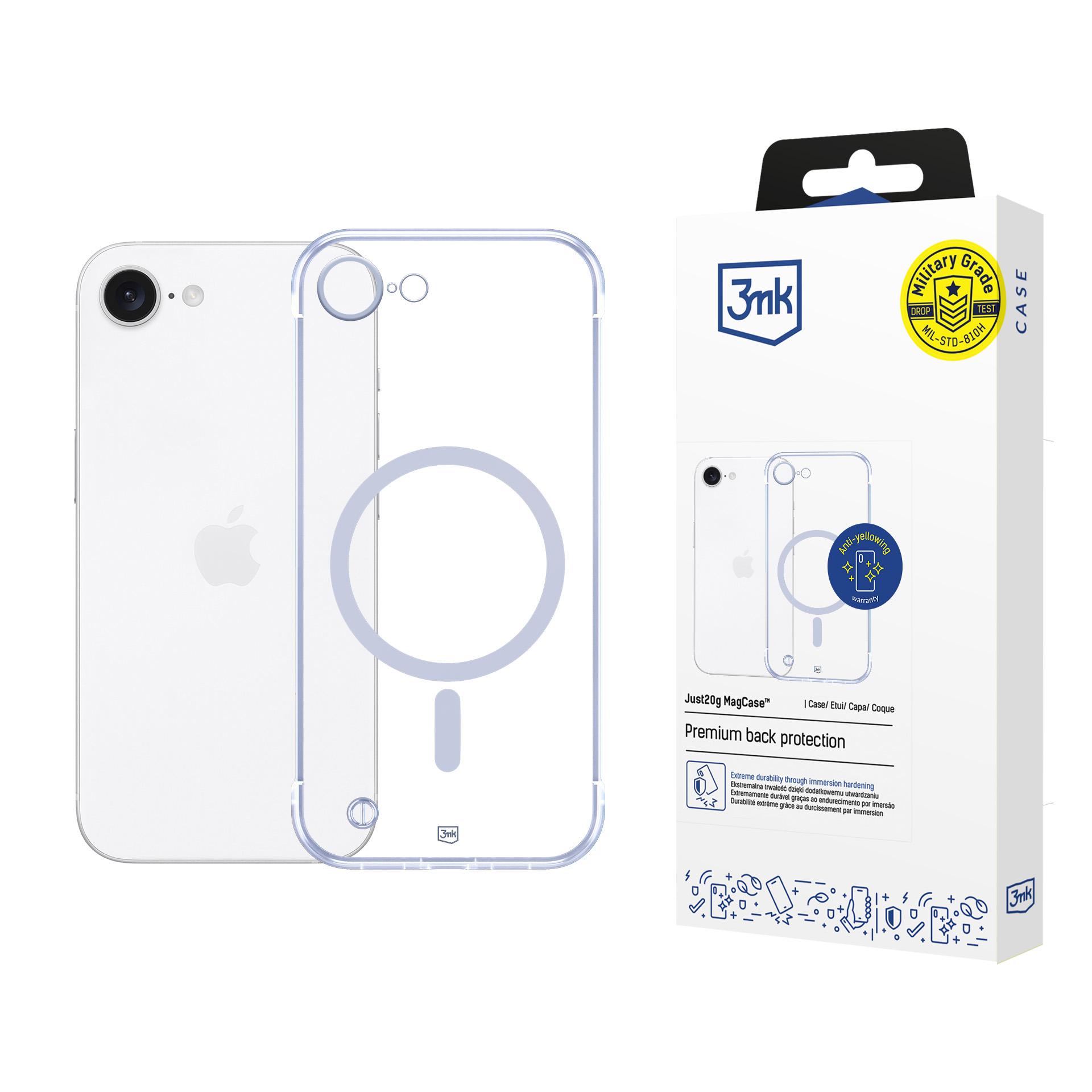 3mk Just20g MagApvalks iPhone 16E - caurspīdīgs