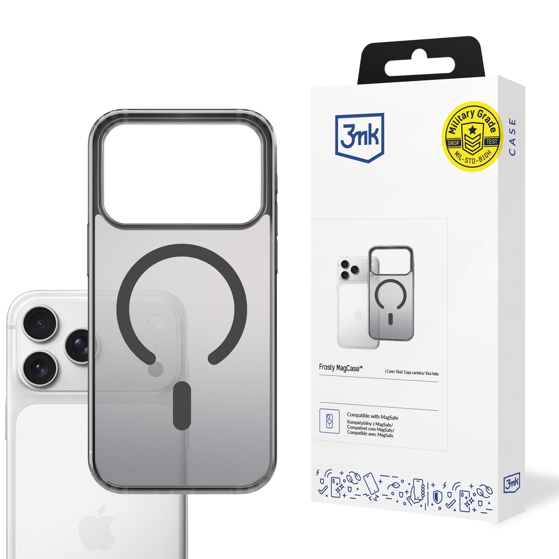 3mk Frosty Magnētiskais viedtālruņa apvalks iPhone 17 Pro - melns