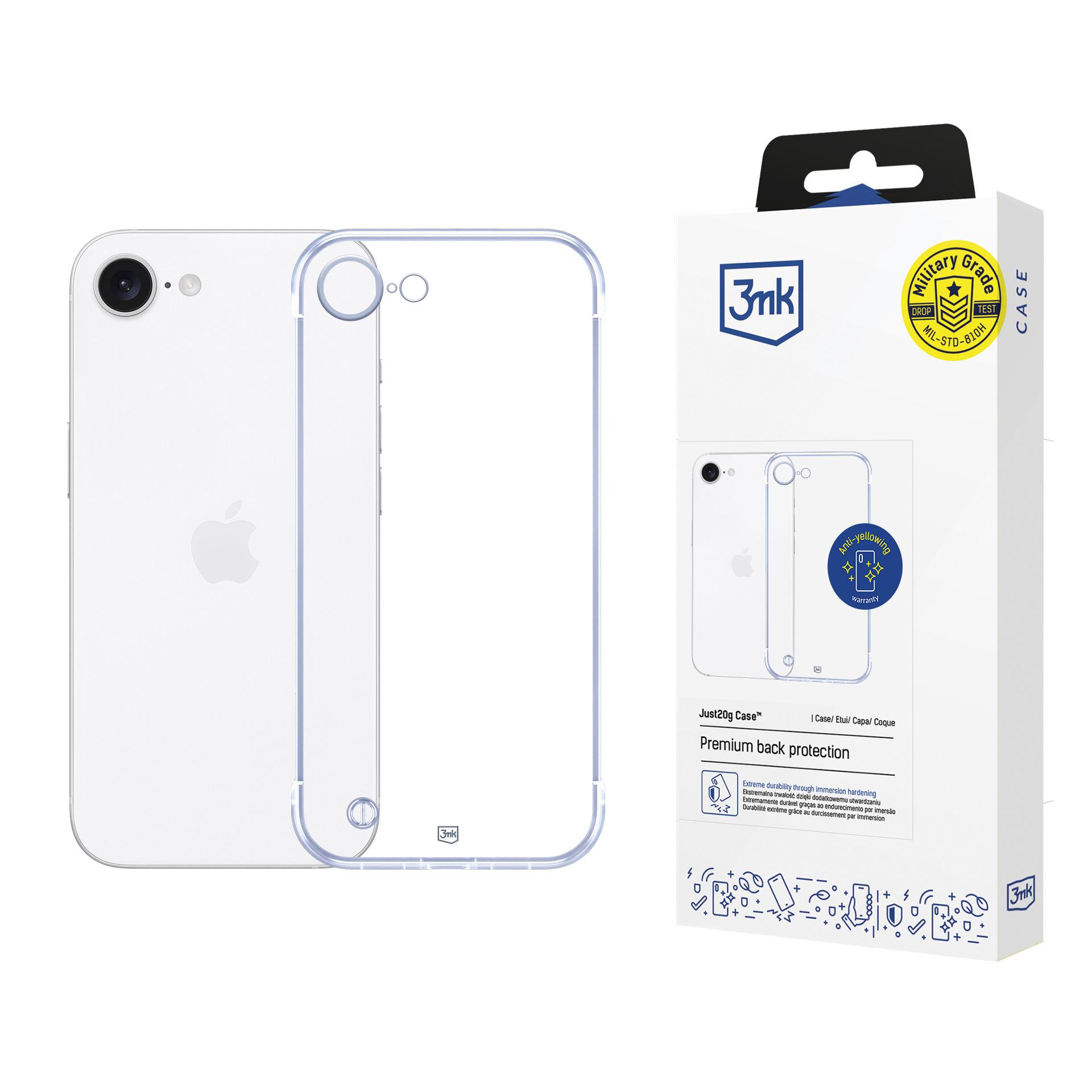 3mk Just20g Caurspīdīgs viedtālruņa apvalks Apple iPhone 16E - caurspīdīgs