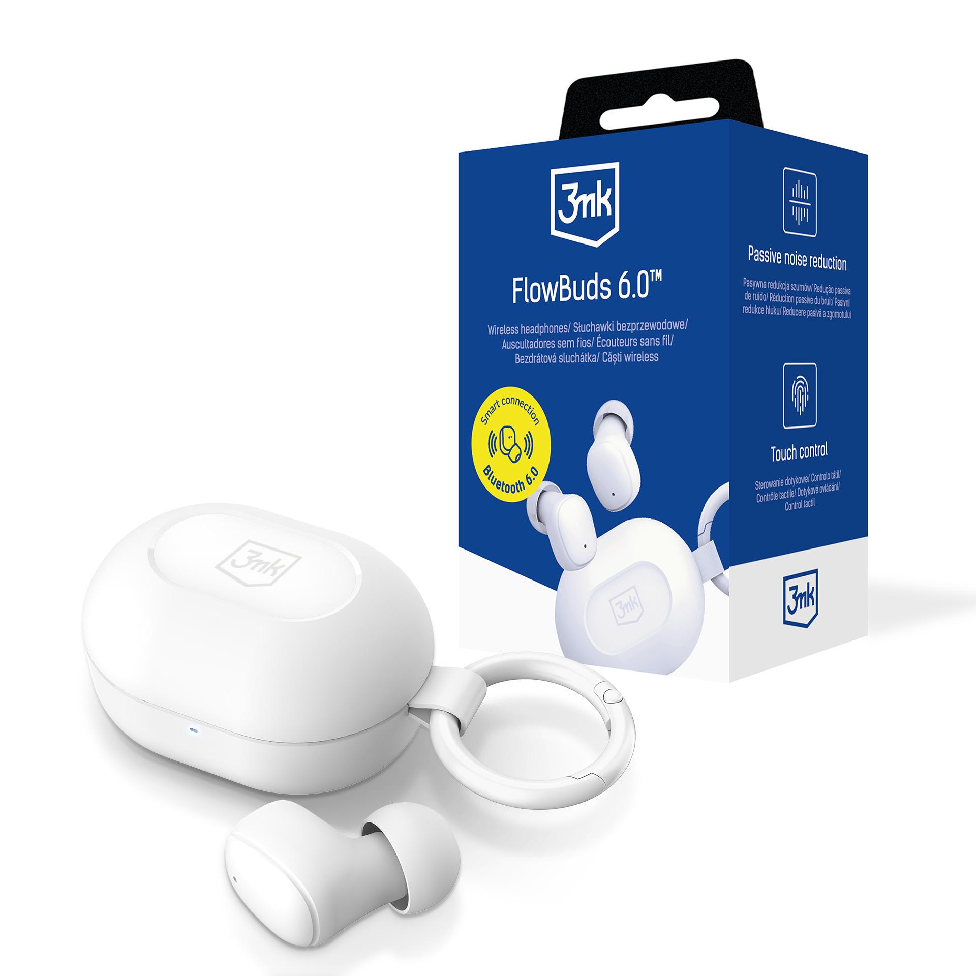 TWS 3mk FlowBuds 6.0 беспроводные наушники - белые