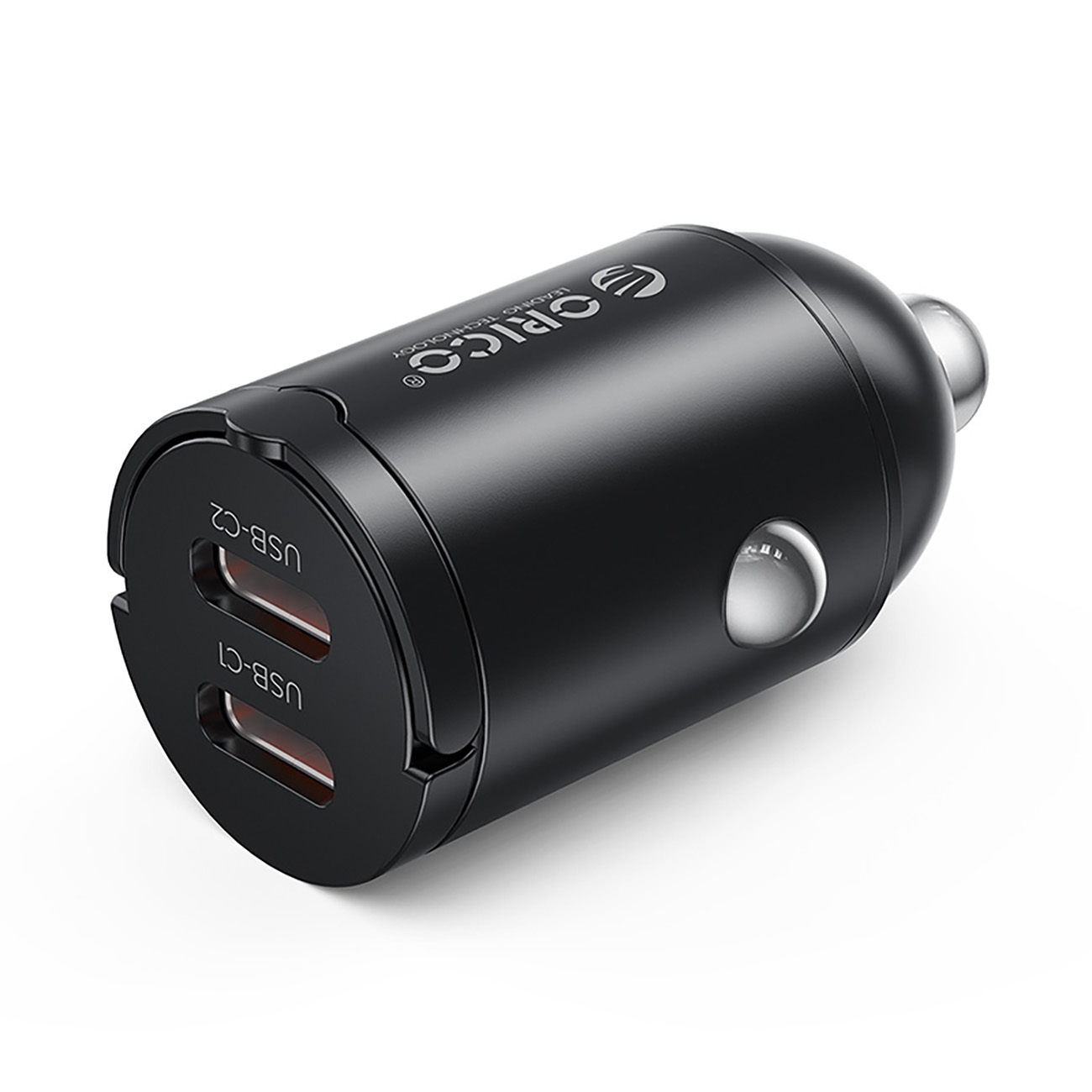 Orico MiniRing 30W 2x USB-C auto lādētājs - melns