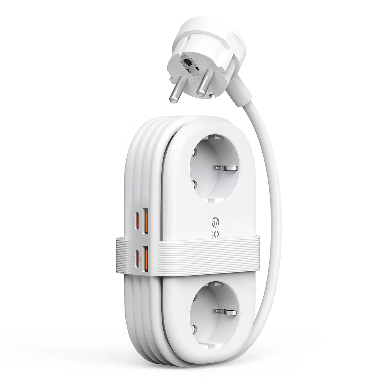 Orico AP3 20W GaN 5in1 strāvas sadalītājs 2x AC + 2x USB-A + 1x USB-C - balts