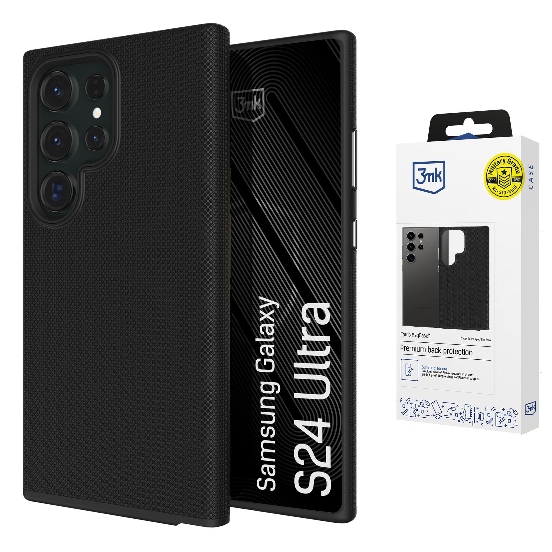 3mk Fortis MagCase maciņš Samsung Galaxy S24 Ultra - melns