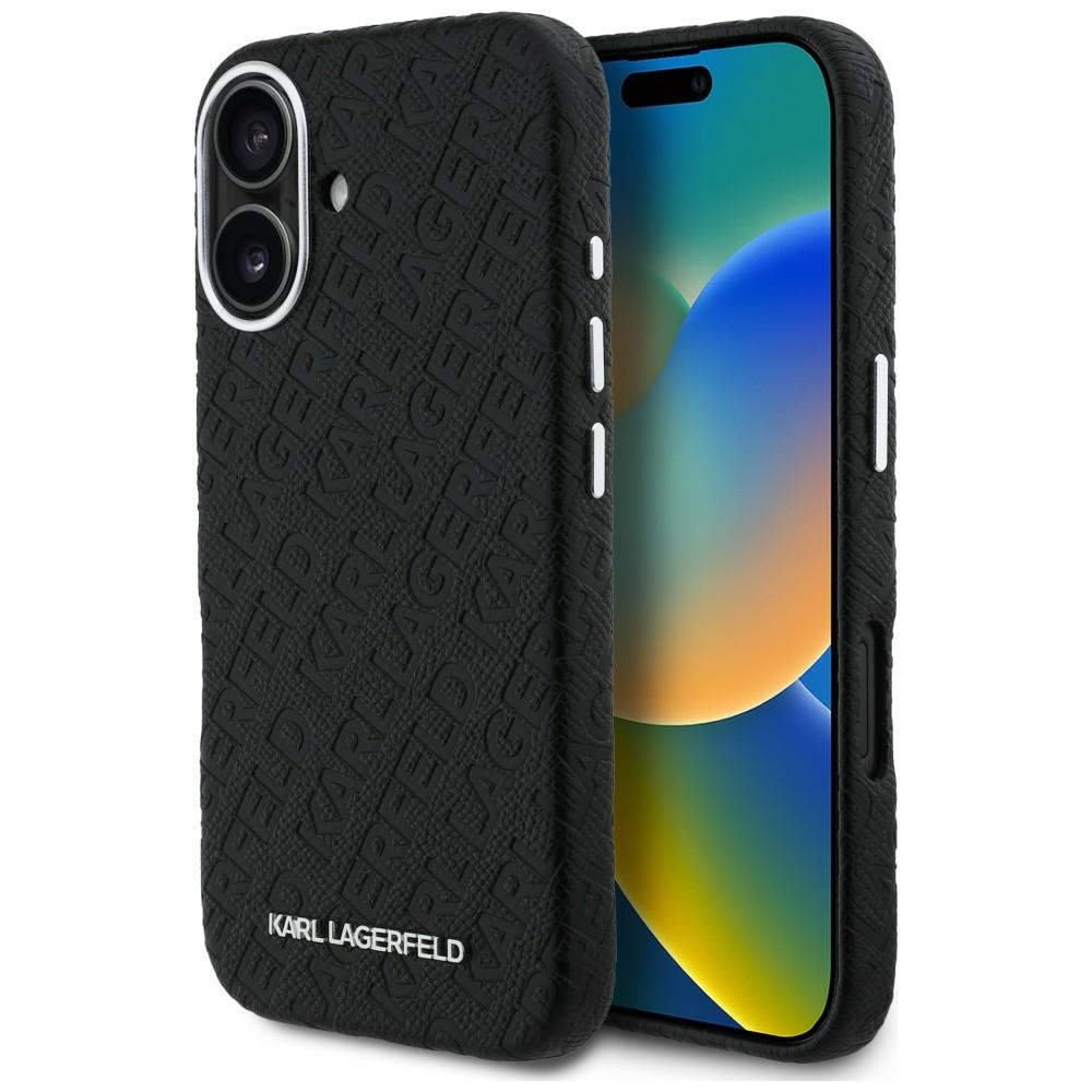 Karl Lagerfeld FW Stamped Karl MagSafe Maciņš iPhone 16 - melns