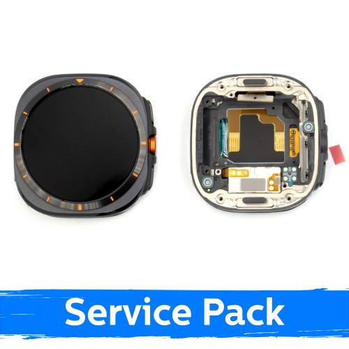 LCD displejs saderīgs ar Samsung L705F Watch Ultra ar rāmi / Titanium Gray / (Service Pack)