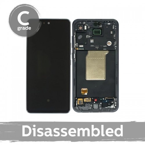 LCD displejs saderīgs ar Samsung A556 A55 5G ar rāmi / Ceriņkrāsa / (8/10 lietots)