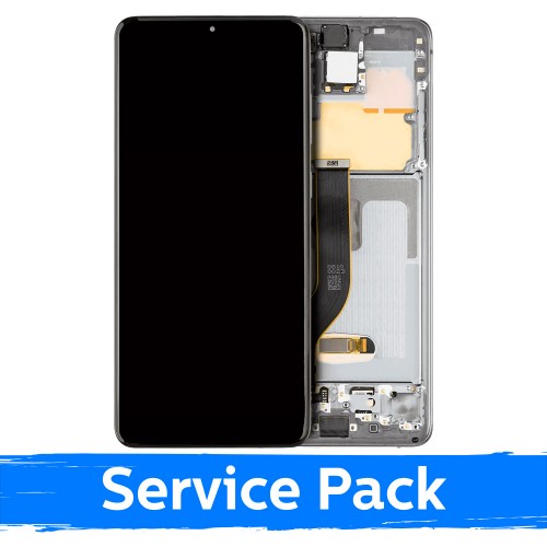 LCD Display Compatible Samsung G985 (G986) S20 Plus with Frame / Cosmic Grey / (Service Pack) +INCLUDING BATTERY