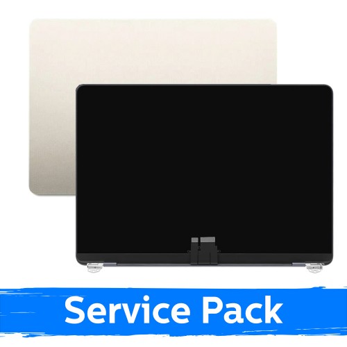 LCD displejs saderīgs (pilns korpuss) MacBook Air M2 13 (A2681) 2022 / Zeltains / (Service Pack)