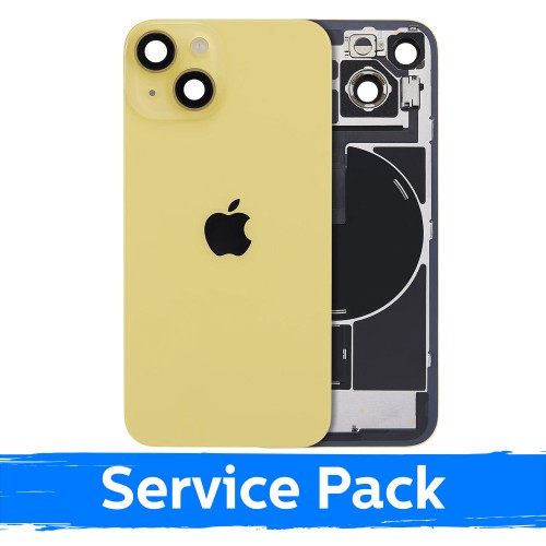 Aizmugurējais vāciņš, saderīgs ar Apple iPhone 14 / Dzeltens / (Service Pack)