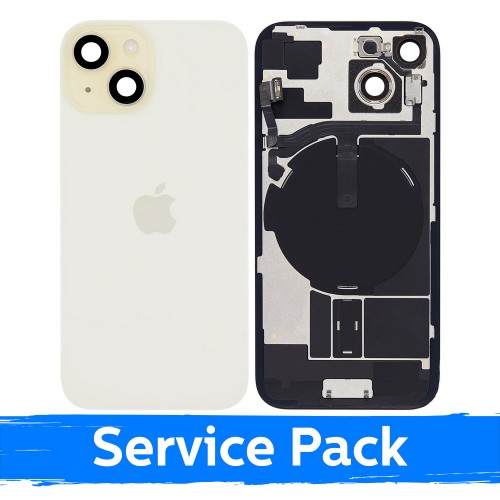 Задняя крышка, совместима с Apple iPhone 15 / Желтый / (Service Pack)