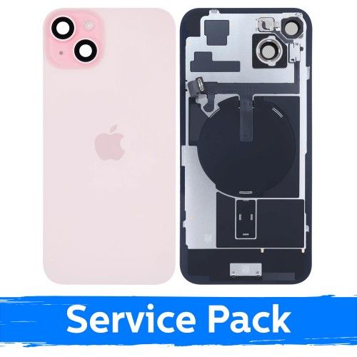 Aizmugurējais vāciņš saderīgs ar Apple iPhone 15 Plus / rozā / (Service Pack)