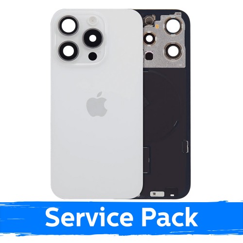 Aizmugurējais vāciņš saderīgs ar Apple iPhone 15 Pro / White Titanium / (Service Pack)
