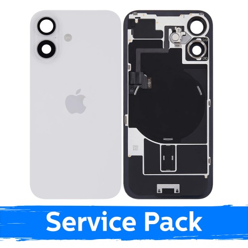 Задний чехол, совместимый с Apple iPhone 16 / Белый / (Service Pack)