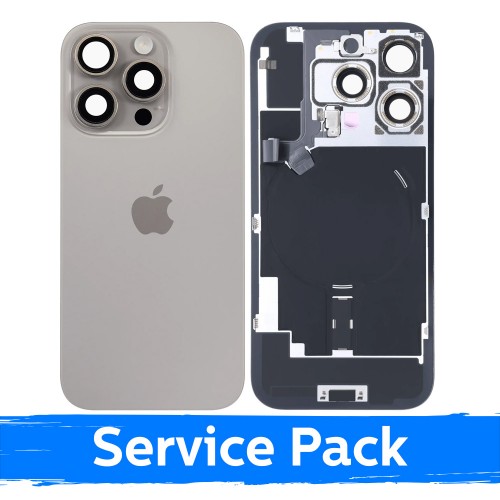 Back Cover Compatible With Apple iPhone 16 Pro / Natural Titanium / (Service Pack)