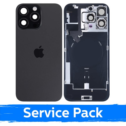 Aizmugurējais vāciņš saderīgs ar Apple iPhone 16 Pro Max / Black Titanium / (Service Pack)