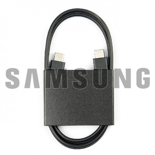 USB kabelis Samsung EP-DN980BBE melns 100 cm "Type-C/Type-C" 25W / 100% oriģināls /
