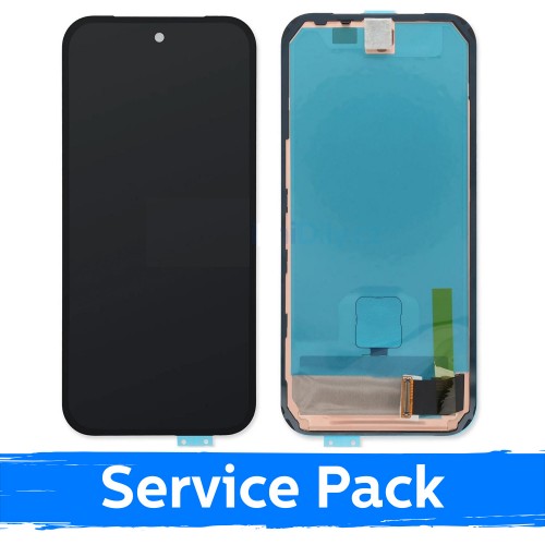 LCD ekrāns saderīgs ar Google Pixel 10A melns ar rāmi (Service Pack)