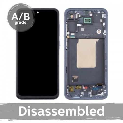 LCD ekrāns saderīgs ar Samsung A556 A55 5G ar rāmi / Lilac / (9.5/10 izjaukts)