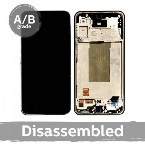 LCD ekrāns saderīgs ar Samsung A366 A36 5G ar rāmi / Lavender / (9.5/10 izjaukts)