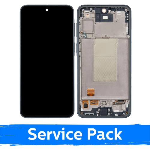 LCD displejs, kas piemērots Samsung A376 A37 5G, ar rāmi / pelēkzaļš / (Service Pack)