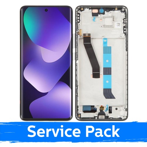 ЖК-дисплей, совместимый с Xiaomi Redmi Note 15 5G, в рамке / черный / (комплект для ремонта)