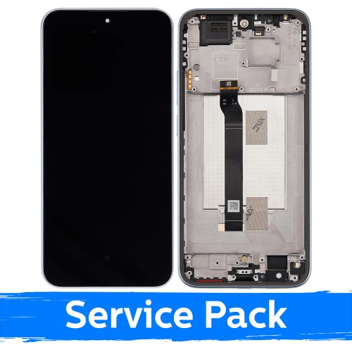 LCD Display Compatible Xiaomi Redmi Note 15 Pro 5G with Frame / Glacier Blue / (Service Pack)