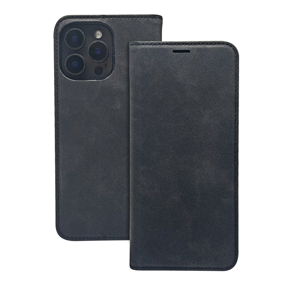 Smart Suede viedtālruņa apvalks Samsung Galaxy A55 5G melns