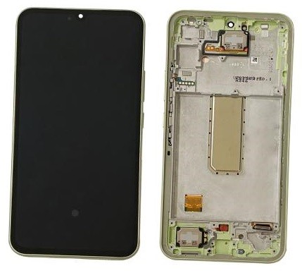 LCD screen Samsung A346 A34 5G 2023 with touch screen and frame Lime original (used Grade A)