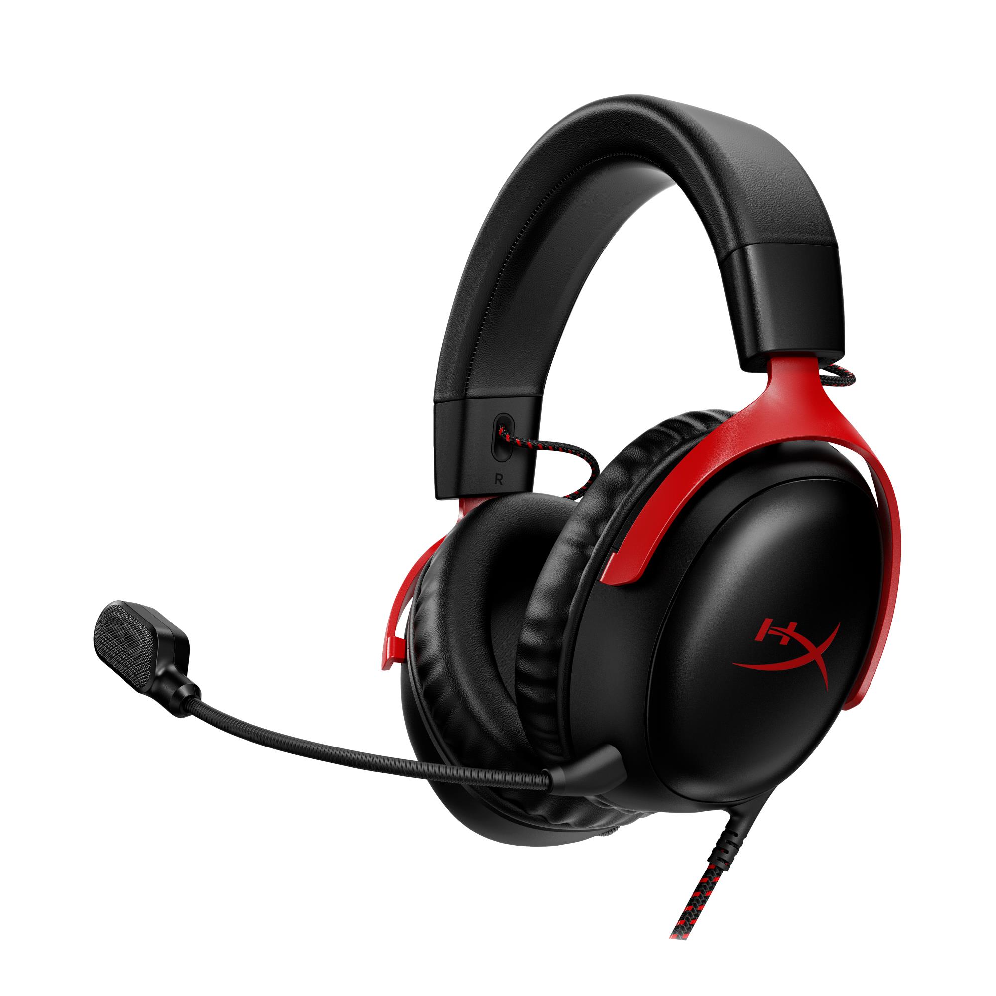 HyperX Cloud III austiņas ar mikrofonu / melnas / sarkanas 727A9AA