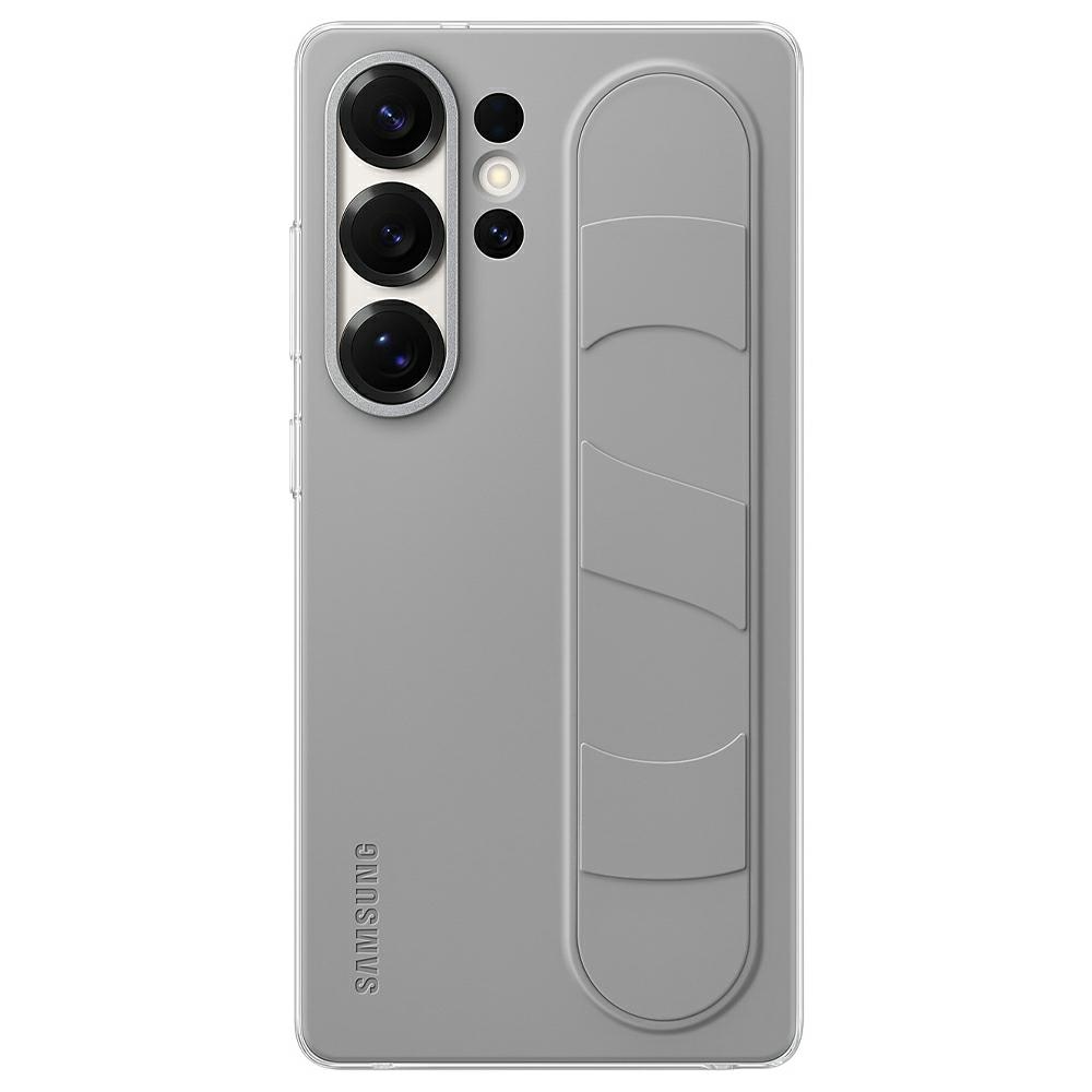 Samsung Standing Grip Case vāciņš, paredzēts Samsung Galaxy S25+, pelēks
