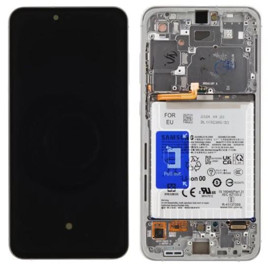 LCD ekrāns Samsung S721 S24 FE 5G ar skārienekrānu ar rāmi Graphite oriģināls (lietots Grade B)
