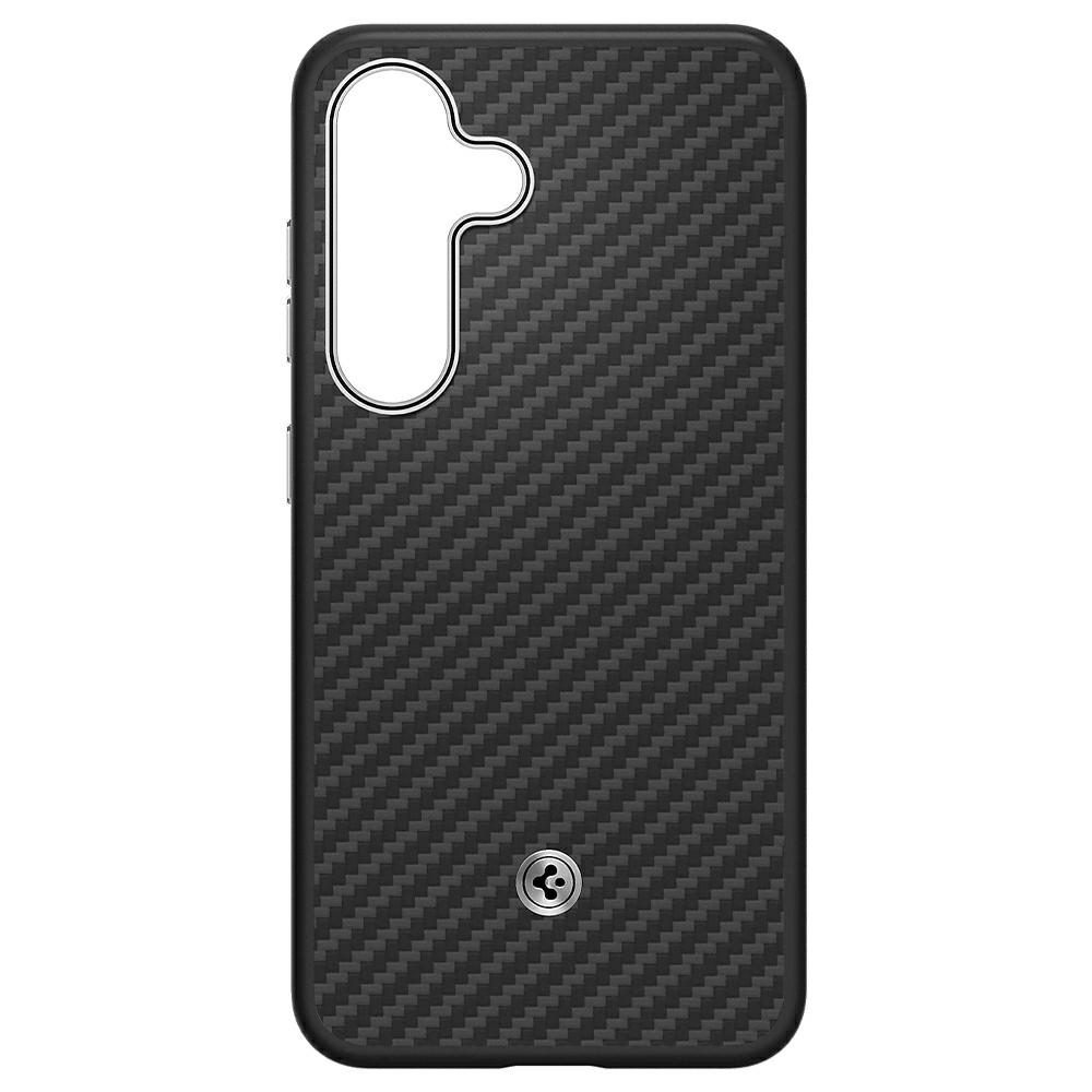 Samsung Enzo Aramid Case maciņš Samsung Galaxy S25+, melns-sudraba
