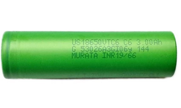 Литиевая батарея Murata US18650VTC6M (3120 мА·ч, 30 А)