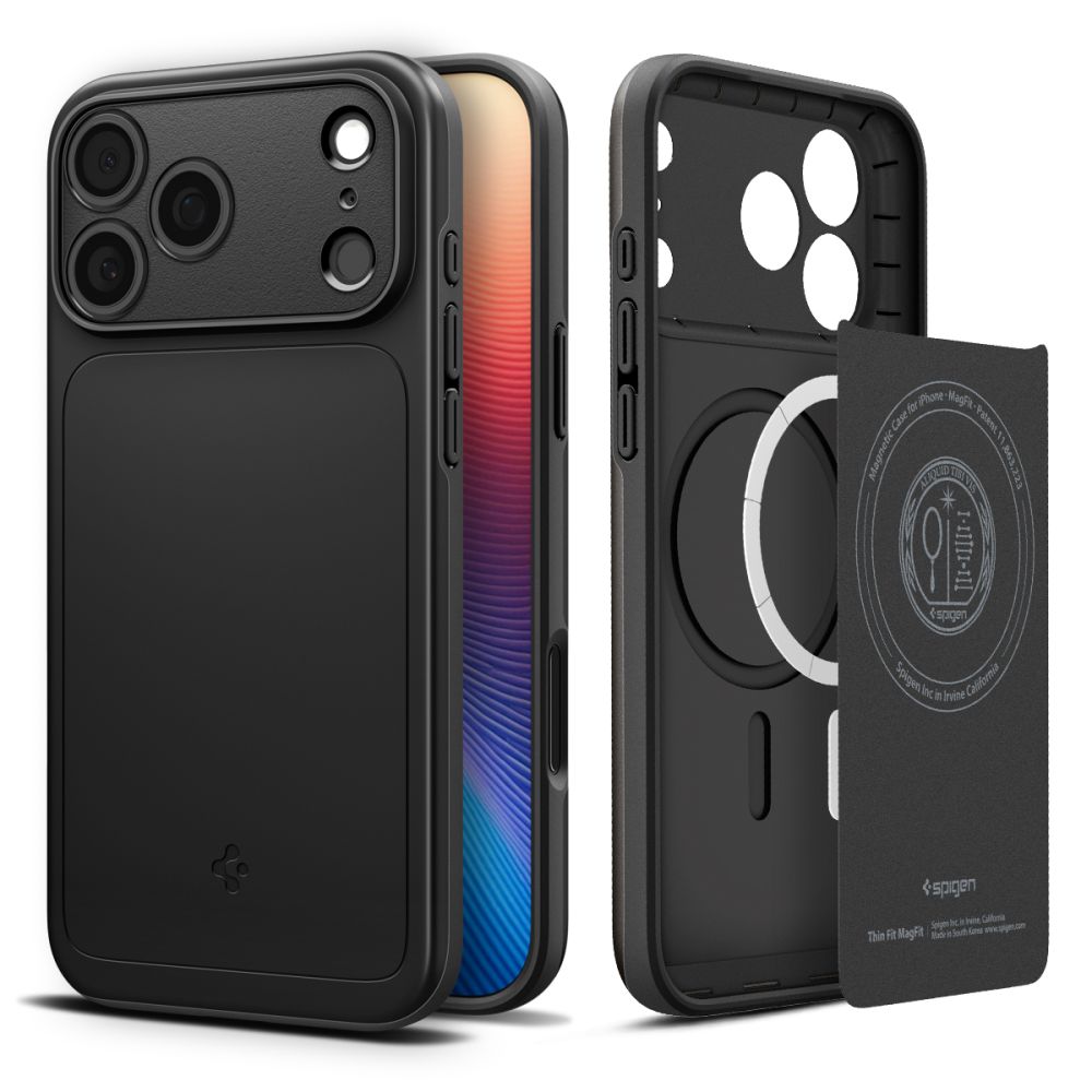 Spigen Thin Fit Magnētiskais viedtālruņa apvalks iPhone 17 Pro - melns